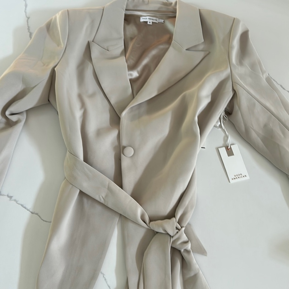 Good American Open Back Blazer